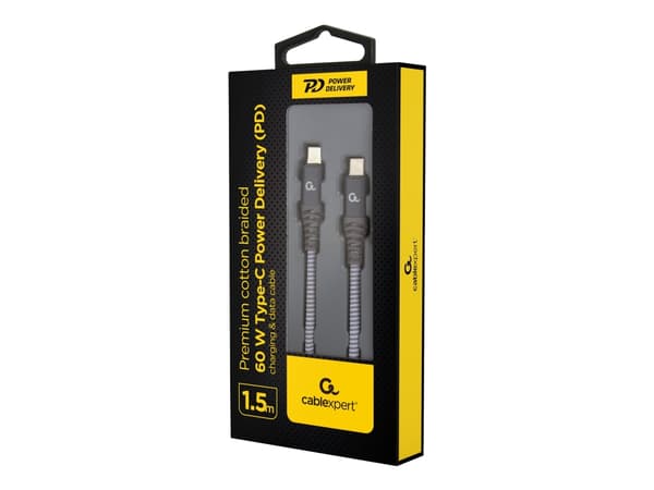 Gembird CC-USB2B-CMCM60, 1,5 m, USB C, USB C, USB 2.0, 480 Mbit/s, harmaa