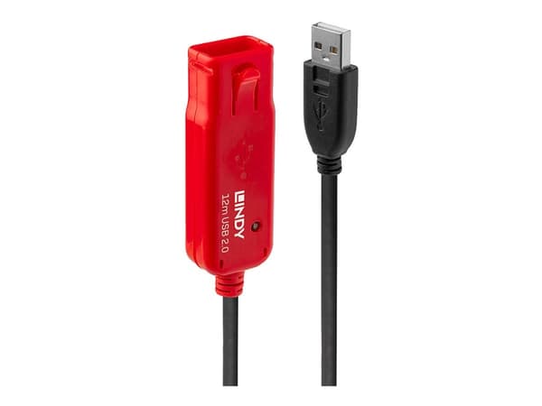 Lindy USB 2.0 Active Extension Cable Pro - USB-förlängningskabel - USB (hane) till USB (hona) - USB 2.0 - 12 m - aktiv