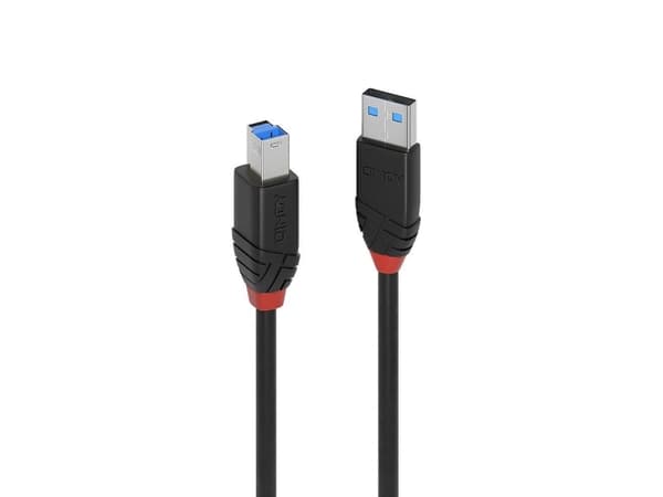Lindy 43227, 10 m, USB A, USB B, USB 3.2 Gen 1 (3.1 Gen 1), 5 Gbit/s, Svart