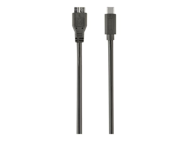 Gembird CCP-USB3-MBMCM-1M - USB-kabel - Micro-USB typ B (hane) till 24 pin USB-C (hane) - USB 3.1 Gen 2 - 1.5 A - 1 m - formpressad - svart