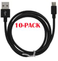Miniatyrbild 1 av 2: 10-PACK Kabel USB-A - MicroUSB 2.4A, 1m, Svart