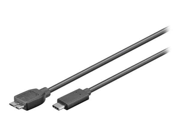 goobay - USB-kabel - Micro-USB Type B (hane) till 24 pin USB-C (hane) - USB 3.1 - 1 m - reversibel C-kontakt