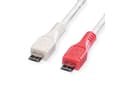 Miniatyrbild 5 av 5: Value 11.99.8307, 0,3 m, Micro-USB B, Micro-USB B, USB 2.0, Hane/Hane, Vit