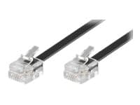 goobay - Telefonkabel - RJ-11 (hane) till RJ-11 (hane) - 6 m - svart