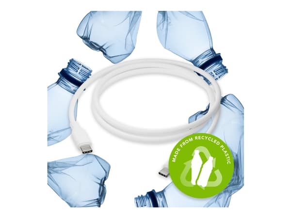 dbramante1928 re-charge - USB-kabel - 24 pin USB-C (hane) till 24 pin USB-C (hane) - USB 2.0 - 1.2 m - 100 % återvunnen plast, USB-strömförsörjning (