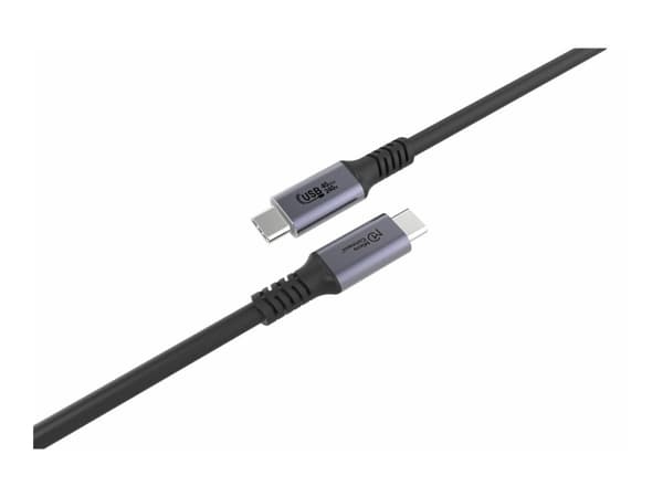 MicroConnect - USB-kabel - 24 pin USB-C (hann) til 24 pin USB-C (hann) - USB4 Gen3x2 - 48 V - 5 A - 1 m - up to 40 Gbps data transfer rate, USB Power