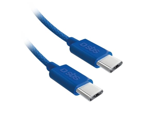 SBS TECABLETISSUETCCB, 1,5 m, USB C, USB C, USB 2.0, 0,48 Gbit/s, Blå