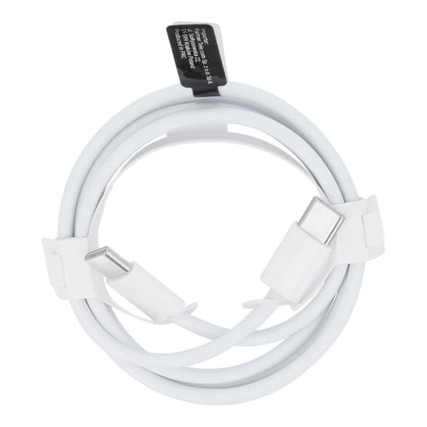 USB-C till USB-C kabel 1m 60W HD-Box - Vit
