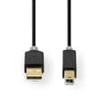 Miniatyrbillede 3 af 4: Nedis USB-kabel | USB 2.0 | USB-A Han | USB-B han | 480 Mbps | Guldplateret | 3.00 m | Runde | PVC | Antracit | Window Box