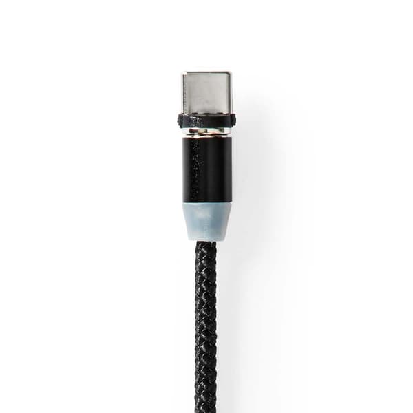 Nedis USB-kabel | USB 2.0 | USB-A Han | USB Micro-B Han / USB-C™ Hann | 10 W | No Data Transfer | Nikkel belagt | 2.00 m | Rund | Nylon | Sort | Boks