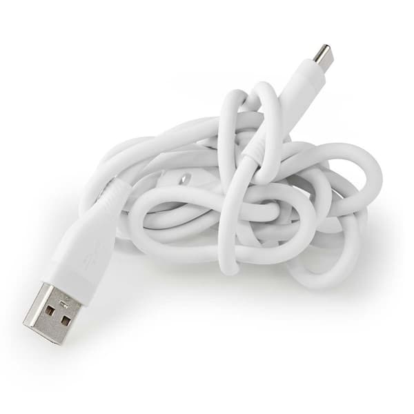 Nedis USB-kabel | USB 2.0 | USB-A Han | USB-C™ Han | 15 W | 480 Mbps | Nikkelplateret | 1.50 m | Runde | Silikone | Hvid | Box