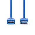 Miniatyrbild 3 av 4: Nedis USB-kabel | USB 3.2 Gen 1 | USB-A Hane | USB-A Hona | 5 Gbps | Nickelplaterad | 2.00 m | Rund | PVC | Blå | Låda