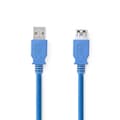 Miniatyrbild 2 av 4: Nedis USB-kabel | USB 3.2 Gen 1 | USB-A Hane | USB-A Hona | 5 Gbps | Nickelplaterad | 2.00 m | Rund | PVC | Blå | Låda