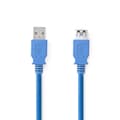 Miniatyrbild 1 av 4: Nedis USB-kabel | USB 3.2 Gen 1 | USB-A Hane | USB-A Hona | 5 Gbps | Nickelplaterad | 2.00 m | Rund | PVC | Blå | Låda
