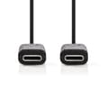 Miniatyrbilde 3 av 4: Nedis USB-kabel | USB 3.2 Gen 1 | USB-C™ Hann | USB-C™ Hann | 60 W | 4K@60Hz | 5 Gbps | Nikkel belagt | 3.00 m | Rund | PVC | Sort | Boks