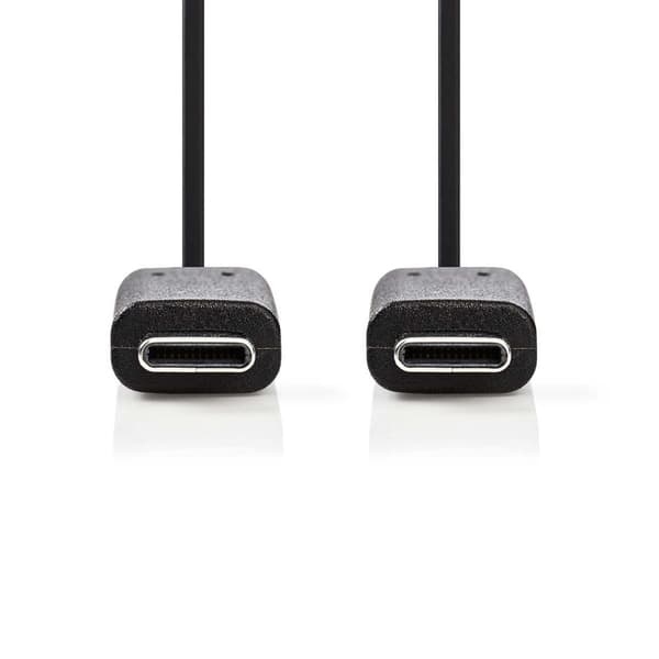 Nedis USB-kabel | USB 3.2 Gen 1 | USB-C™ Hann | USB-C™ Hann | 60 W | 4K@60Hz | 5 Gbps | Nikkel belagt | 3.00 m | Rund | PVC | Sort | Boks