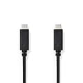 Miniatyrbilde 2 av 4: Nedis USB-kabel | USB 3.2 Gen 1 | USB-C™ Hann | USB-C™ Hann | 60 W | 4K@60Hz | 5 Gbps | Nikkel belagt | 3.00 m | Rund | PVC | Sort | Boks