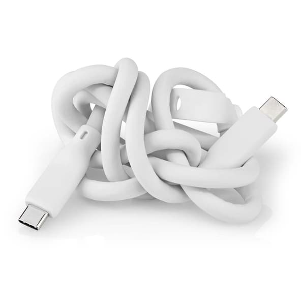 Nedis USB-kabel | USB 3.2 Gen 1 | USB-C™ Han | USB-C™ Han | 60 W | 4K@60Hz | 5 Gbps | Nikkelplateret | 1.50 m | Runde | Silikone | Hvid | Box