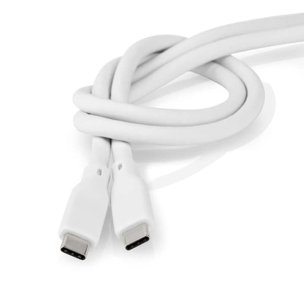 Nedis USB-kabel | USB 3.2 Gen 1 | USB-C™ Han | USB-C™ Han | 60 W | 4K@60Hz | 5 Gbps | Nikkelplateret | 1.50 m | Runde | Silikone | Hvid | Box