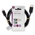 Miniatyrbild 4 av 4: Nedis USB-kabel | USB 2.0 | USB-A Hane | USB-C™ Hane | 15 W | 480 Mbps | Nickelplaterad | 2.00 m | Rund | PVC | Svart | Label