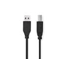 Miniatyrbild 2 av 4: Nedis USB-kabel | USB 3.2 Gen 1 | USB-A Hane | USB-B Hane | 5 Gbps | Nickelplaterad | 2.00 m | Rund | PVC | Svart | Label