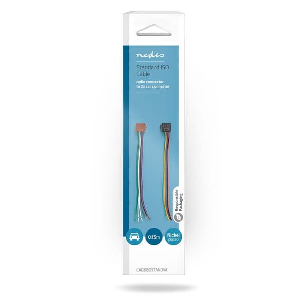 Nedis ISO Adapter Kabel | ISO kompatibilitet: Standard | 0.15 m | Runde | PVC | Box