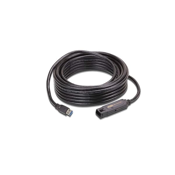 ATEN USB 3.0 Förlängningskabel USB A hane - USB A hona Rund 10 m Svart
