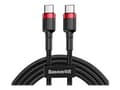 Miniatyrbilde 3 av 3: Baseus Cafule USB 2.0 USB Type-C-kabel 1 m svart rød