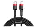 Miniatyrbilde 1 av 3: Baseus Cafule USB 2.0 USB Type-C-kabel 1 m svart rød