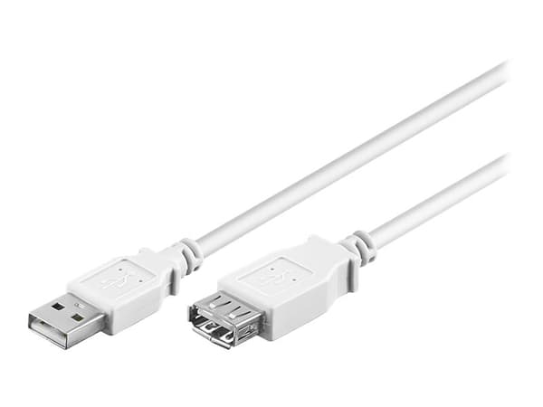 goobay - USB-forlengelseskabel - USB (hann) til USB (hunn) - USB 2.0 - 1.8 m - hvit