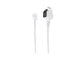 shiverpeaks ®-BASIC-S --Telefonanslutningskabel-TAE F-plugg till Western-plugg 6/4, Siemens, vit, 10m (BS70050-W)