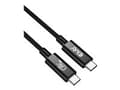 Miniatyrbild 1 av 3: Club 3D USB4 Gen2x2 USB Type-C-kabel 2m Svart