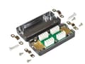 Miniatyrbilde 2 av 3: Tilkoblingsboks Kat. 6A /Cat.7 råkabel, LSA, skjermet, metallisert hus, gode tilkoblinger (GC-N0152)