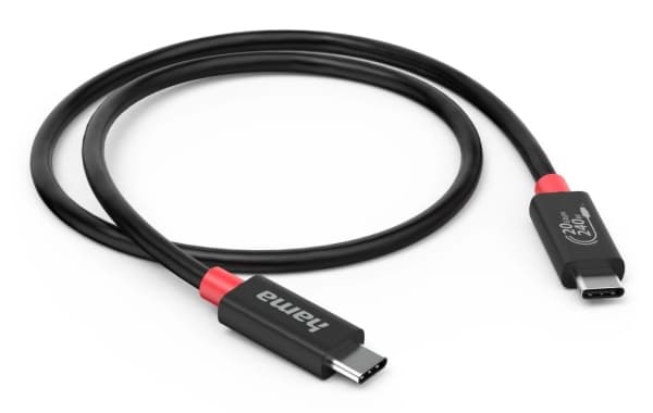 Hama USB-C-kaapeli, E-Marker, USB4 Gen2, 20 Gbit/s, 5 A, 240 W, 2,00 m (00200788)