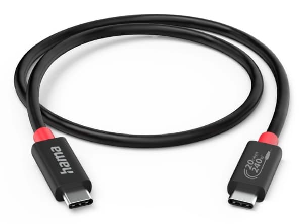 Hama USB-C-kaapeli, E-Marker, USB4 Gen2, 20 Gbit/s, 5 A, 240 W, 2,00 m (00200788)