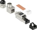 Miniatyrbilde 5 av 5: RJ45-kontakt Kat. 6A, verktøyfri / feltmontering, STP-skjermet, metall, 5 retninger, bra (GC-N0165)