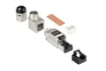 Miniatyrbilde 1 av 5: RJ45-kontakt Kat. 6A, verktøyfri / feltmontering, STP-skjermet, metall, 5 retninger, bra (GC-N0165)