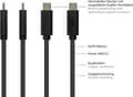 Miniatyrbild 5 av 5: Alcasa 2831-CV010S, 1 m, USB C, USB C, USB 3.2 Gen 2 (3.1 Gen 2), 10 Gbit/s, Svart