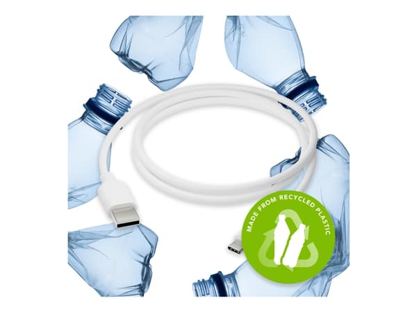 dbramante1928 re-charge - USB-kabel - USB (hane) till 24 pin USB-C (hane) - USB 2.0 - 1.2 m - strömöverföring upp till 36 W, 100 % återvunnen plast,