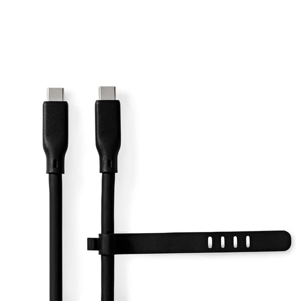 Nedis USB kaapeli | USB 3.2 Gen 1 | USB-C™ Uros | USB-C™ Uros | 60 W | 8K@30Hz | 5 Gbps | Niklattu | 1.50 m | Pyöreä | Silikoni | Musta | Laatikko