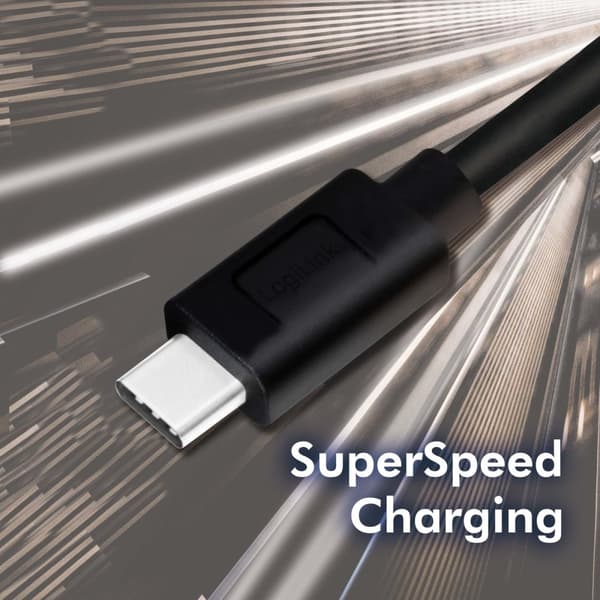 LogiLink USB-A - USB-C-kabel USB 3.2 Gen1 15W 0,15m