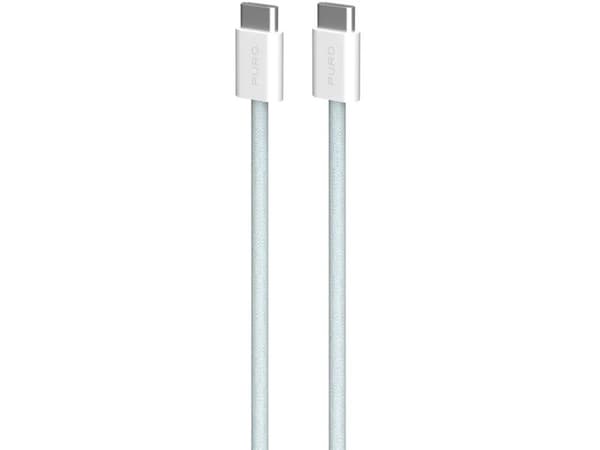 PURO PUCCCFABK415MTLBLUE, 1,5 m, USB C, USB C, USB 2.0, 0,48 Gbit/s, Blå