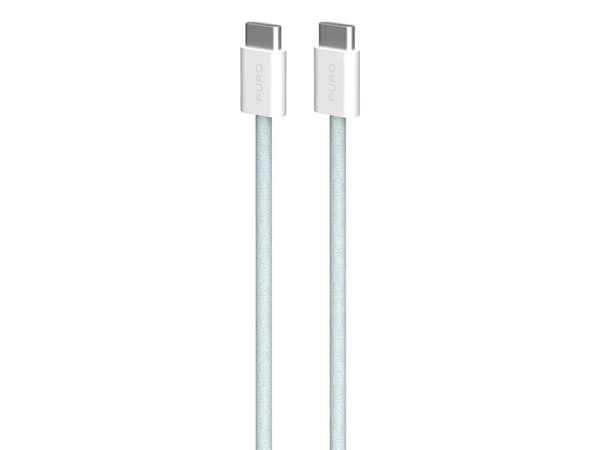 PURO PUCCCFABK415MTLBLUE, 1,5 m, USB C, USB C, USB 2.0, 0,48 Gbit/s, Blå