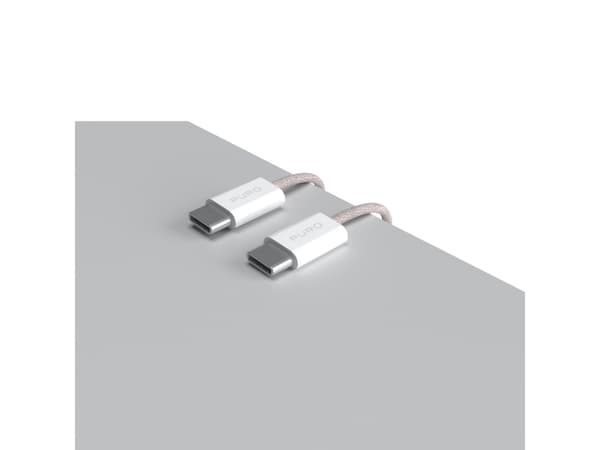 Kabel Puro flettet USB-C / USB-C 60 W, 1,5 m, rosa