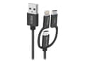 Miniatyrbild 1 av 3: SBS TECABLEUSBIP531BW, 1,2 m, USB A, Micro-USB A, USB 2.0, Svart
