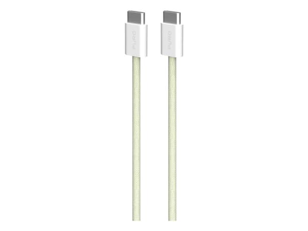 Puro Flätad USB-C / USB-C 60 W, 1,5 m, gul