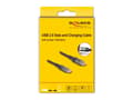 Miniatyrbild 5 av 5: Delock - USB-kabel - 24 pin USB-C (hane) till 24 pin USB-C (hane) - USB 2.0 - 20 V - 5 A - 2 m - Stöd för Power Delivery 3.0, USB-strömförsörjning (1