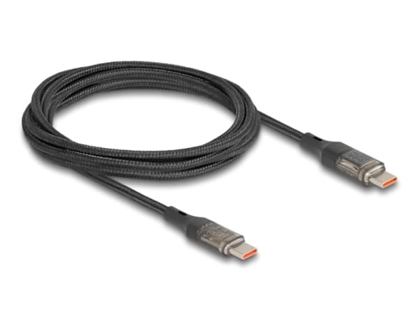 Delock - USB-kabel - 24 pin USB-C (hane) till 24 pin USB-C (hane) - USB 2.0 - 20 V - 5 A - 2 m - Stöd för Power Delivery 3.0, USB-strömförsörjning (1