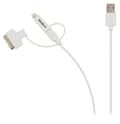 Miniatyrbild 3 av 4: Valueline 3-i-1 Synk och Laddningskabel USB A hane - Micro B-hane 1.00 m Vit