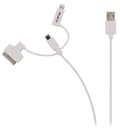 Miniatyrbild 2 av 4: Valueline 3-i-1 Synk och Laddningskabel USB A hane - Micro B-hane 1.00 m Vit